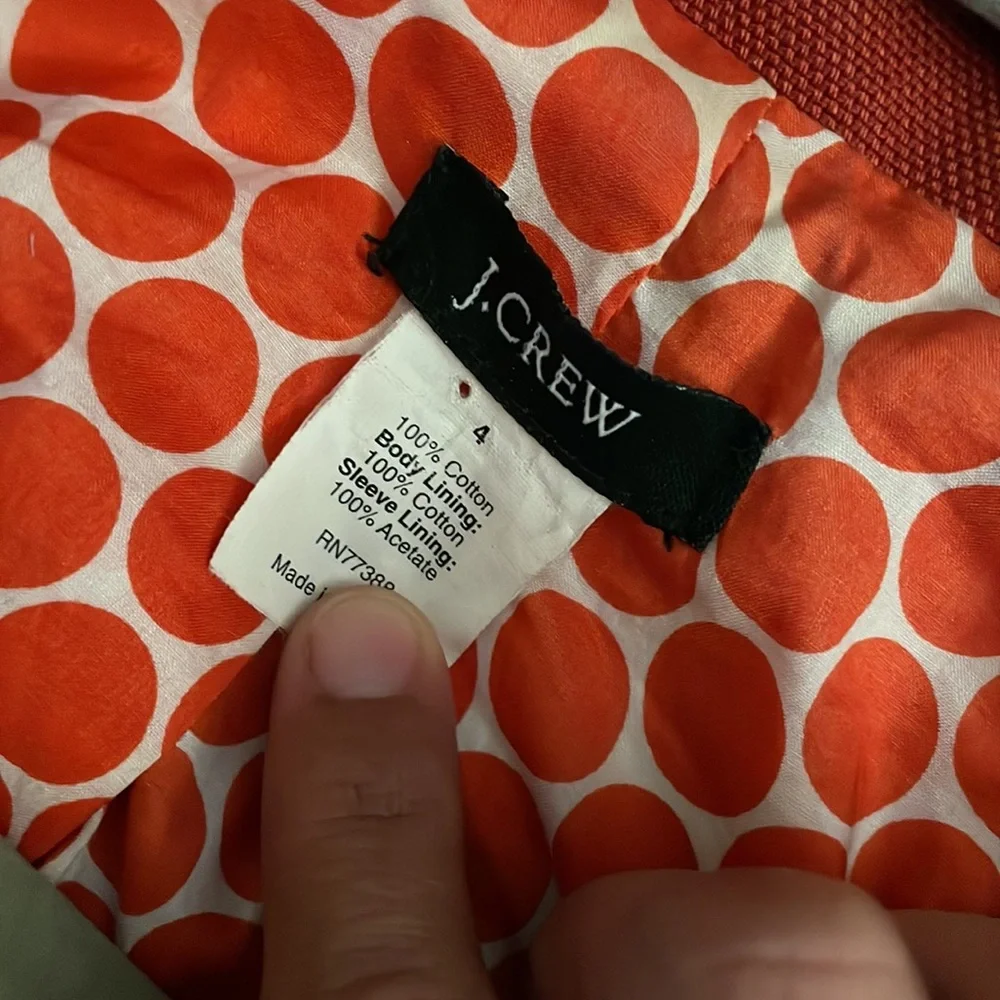 Cropped Denim Orange Peacoat Jacket! - Picture 11 of 13
